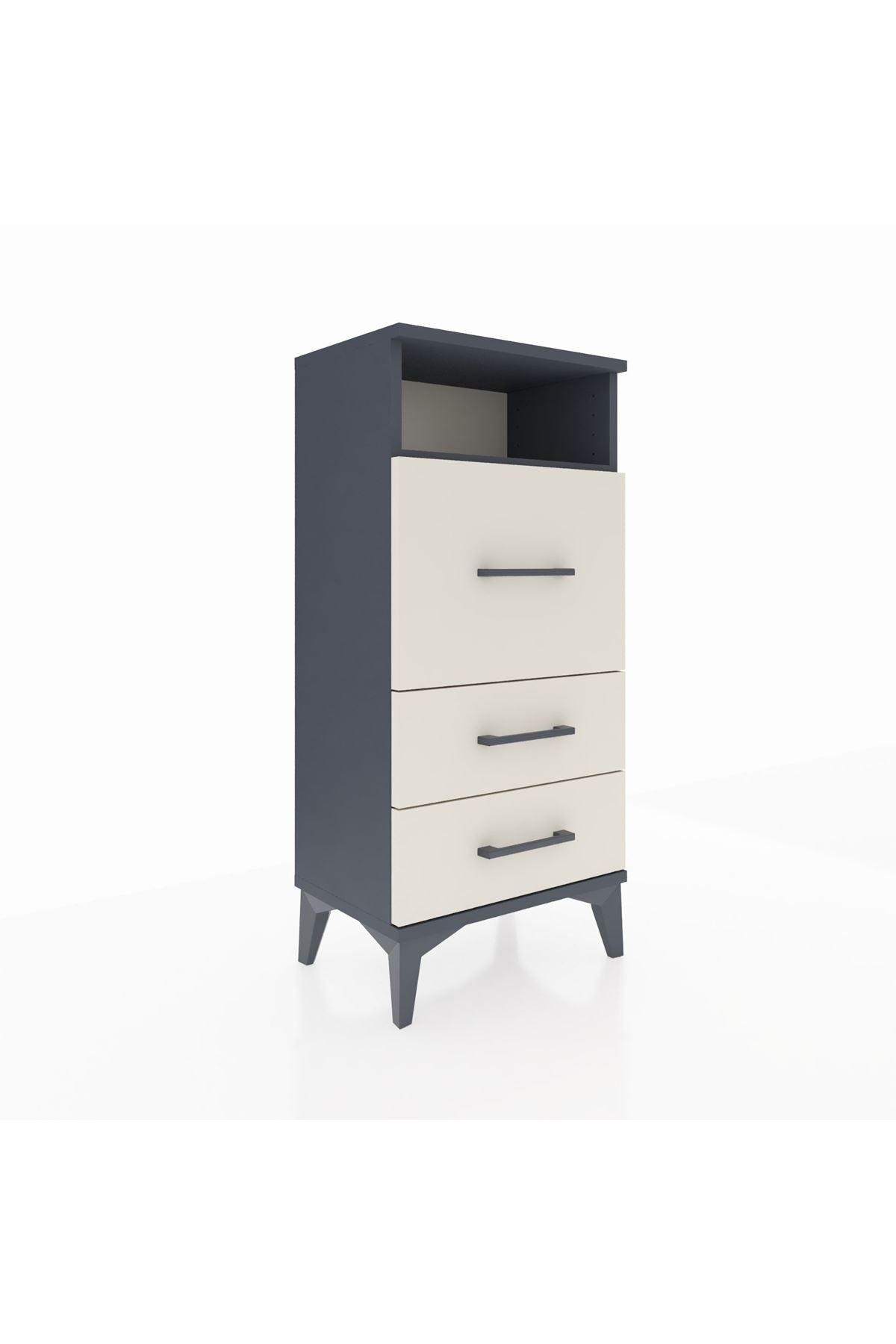 Arges Komodin Tek Raflı 3 Çekmeceli 44x30x96 - S09M019V4A