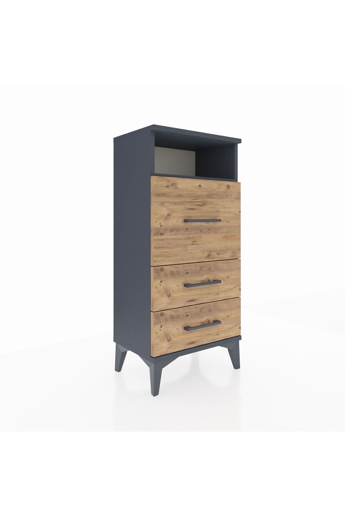 Arges Komodin Tek Raflı 3 Çekmeceli 44x30x96 - S09M019V6A