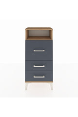 Arges Komodin Tek Raflı 3 Çekmeceli 44x30x96