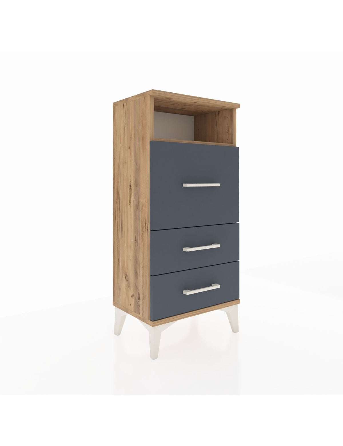 Arges Komodin Tek Raflı 3 Çekmeceli 44x30x96 - S09M019V8A