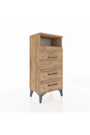 Arges Komodin Tek Raflı 3 Çekmeceli 44x30x96 - S09M019V9A