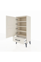 Arges Komodin 4 Raflı Tek Çekmeceli 2 Kapaklı 44x30x96 - S09M020V1A