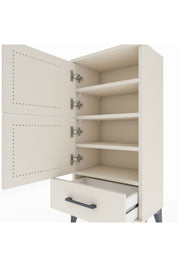 Arges Komodin 4 Raflı Tek Çekmeceli 2 Kapaklı 44x30x96 - S09M020V1A