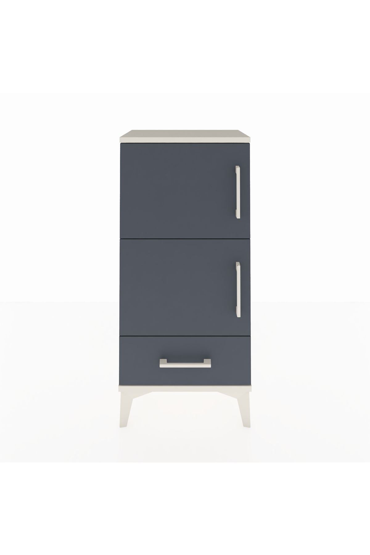 Arges Komodin 4 Raflı Tek Çekmeceli 2 Kapaklı 44x30x96 - S09M020V2A
