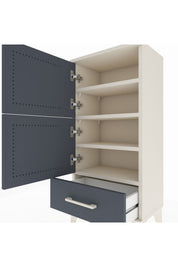 Arges Komodin 4 Raflı Tek Çekmeceli 2 Kapaklı 44x30x96 - S09M020V2A