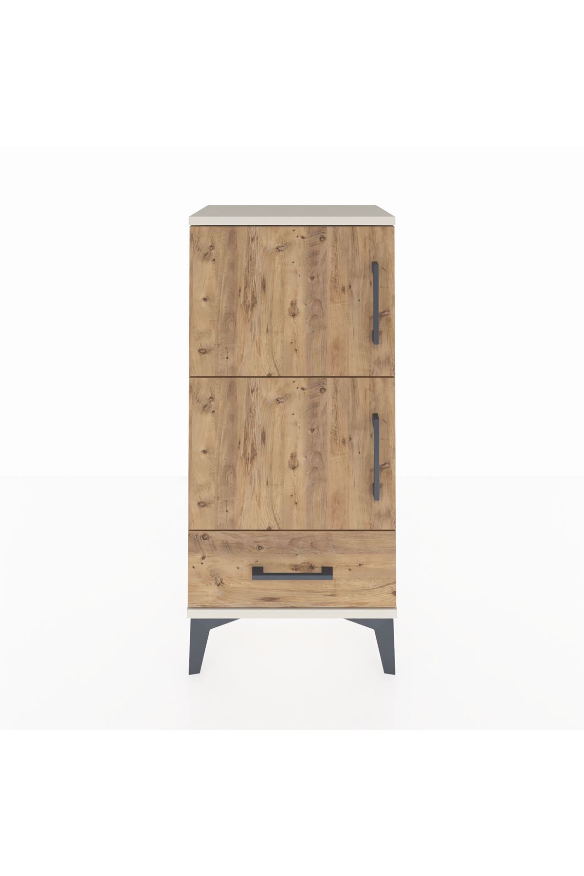 Arges Komodin 4 Raflı Tek Çekmeceli 2 Kapaklı 44x30x96 - S09M020V3A