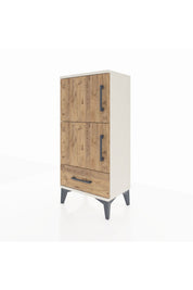 Arges Komodin 4 Raflı Tek Çekmeceli 2 Kapaklı 44x30x96 - S09M020V3A