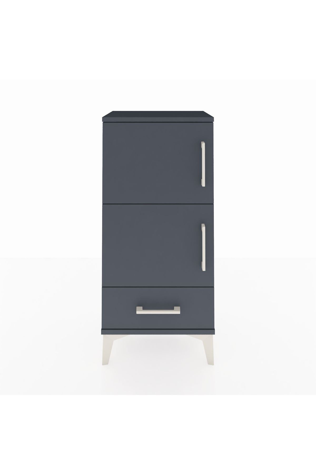 Arges Komodin 4 Raflı Tek Çekmeceli 2 Kapaklı 44x30x96 - S09M020V5A