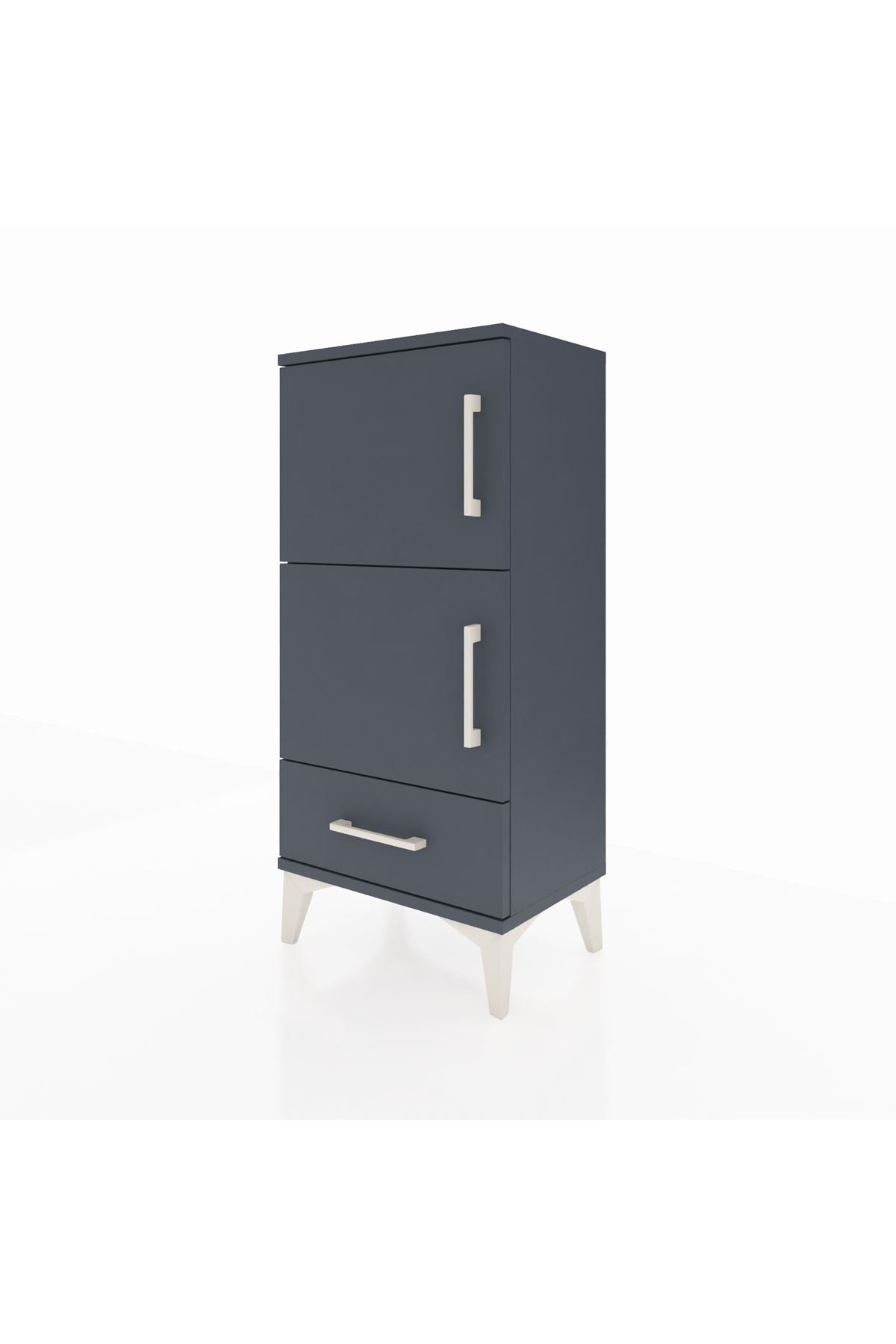 Arges Komodin 4 Raflı Tek Çekmeceli 2 Kapaklı 44x30x96 - S09M020V5A