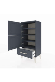 Arges Komodin 4 Raflı Tek Çekmeceli 2 Kapaklı 44x30x96 - S09M020V5A