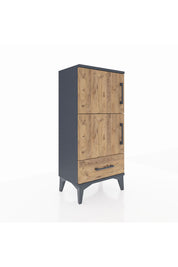 Arges Komodin 4 Raflı Tek Çekmeceli 2 Kapaklı 44x30x96 - S09M020V6A