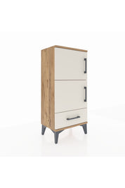 Arges Komodin 4 Raflı Tek Çekmeceli 2 Kapaklı 44x30x96 - S09M020V7A