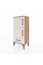 Arges Komodin 4 Raflı Tek Çekmeceli 2 Kapaklı 44x30x96 - S09M020V7A