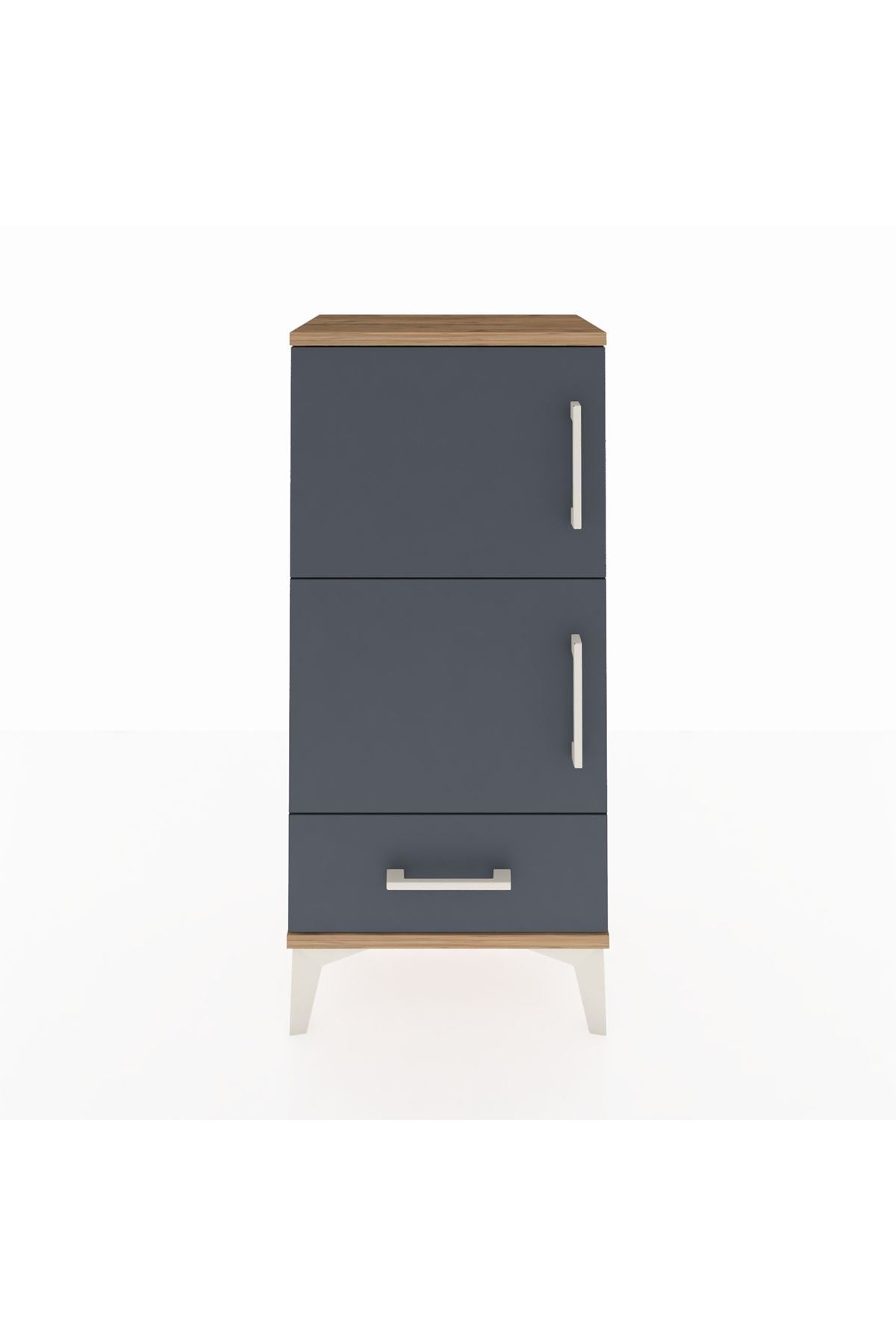 Arges Komodin 4 Raflı Tek Çekmeceli 2 Kapaklı 44x30x96 - S09M020V8A