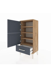 Arges Komodin 4 Raflı Tek Çekmeceli 2 Kapaklı 44x30x96 - S09M020V8A