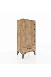 Arges Komodin 4 Raflı Tek Çekmeceli 2 Kapaklı 44x30x96 - S09M020V9A