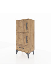 Arges Komodin 4 Raflı Tek Çekmeceli 2 Kapaklı 44x30x96 - S09M020V9A