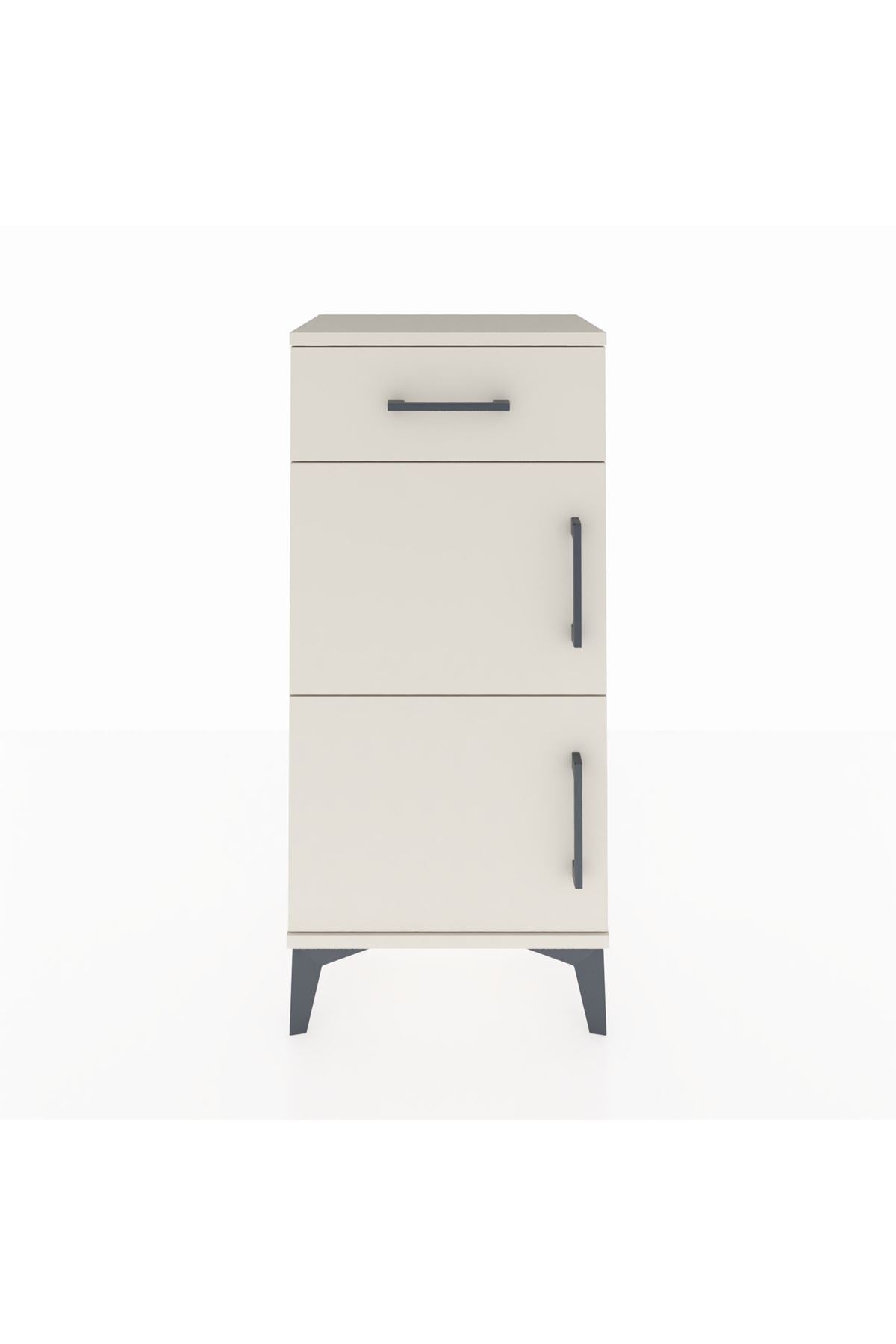 Arges Komodin Tek Raflı Tek Çekmeceli 2 Kapaklı 44x30x96 - S09M021V1A