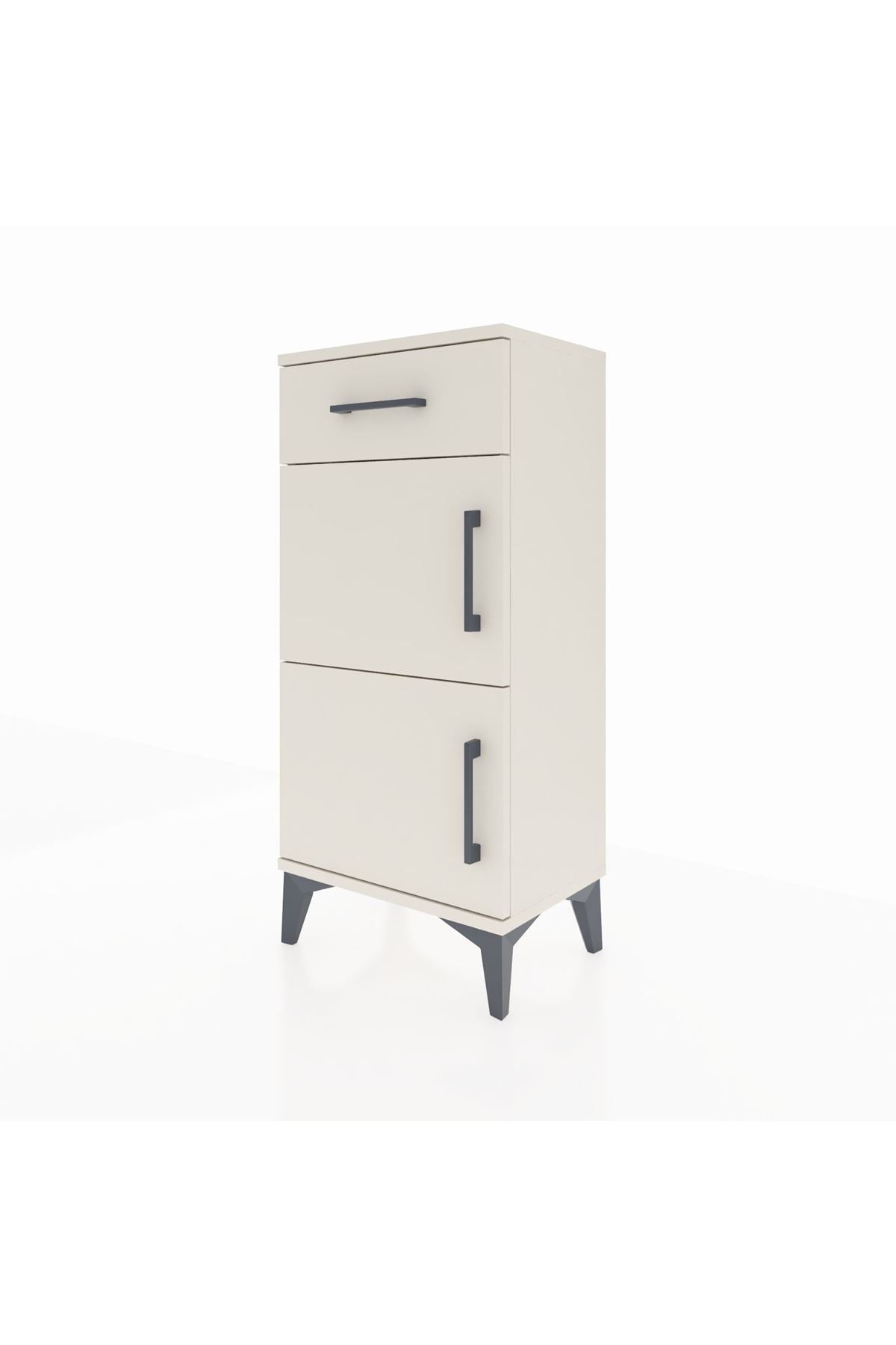 Arges Komodin Tek Raflı Tek Çekmeceli 2 Kapaklı 44x30x96 - S09M021V1A