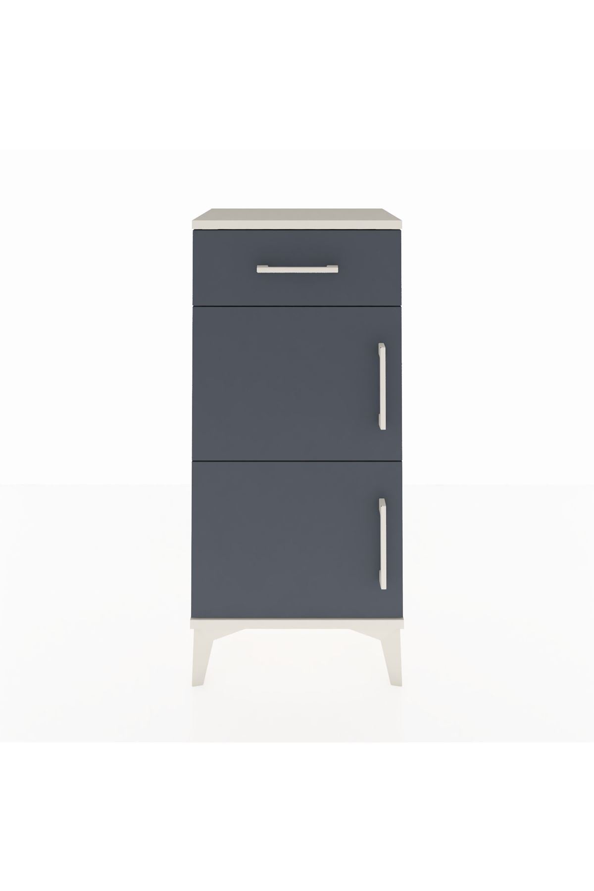 Arges Komodin Tek Raflı Tek Çekmeceli 2 Kapaklı 44x30x96 - S09M021V2A