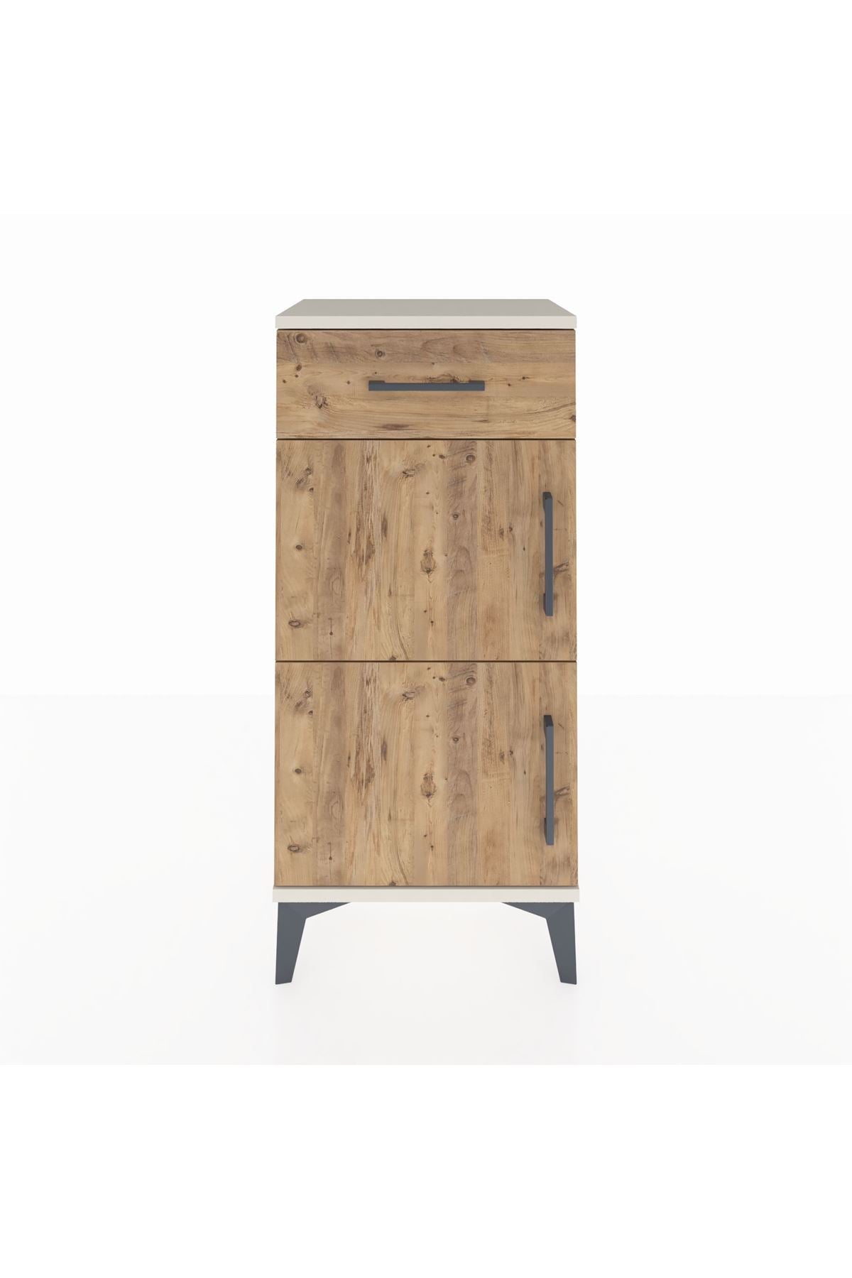 Arges Komodin Tek Raflı Tek Çekmeceli 2 Kapaklı 44x30x96 - S09M021V3A