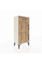 Arges Komodin Tek Raflı Tek Çekmeceli 2 Kapaklı 44x30x96 - S09M021V3A