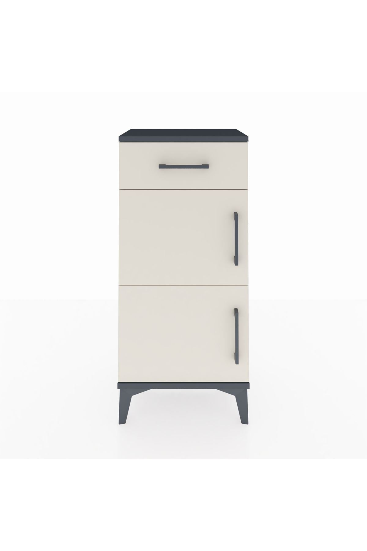 Arges Komodin Tek Raflı Tek Çekmeceli 2 Kapaklı 44x30x96 - S09M021V4A