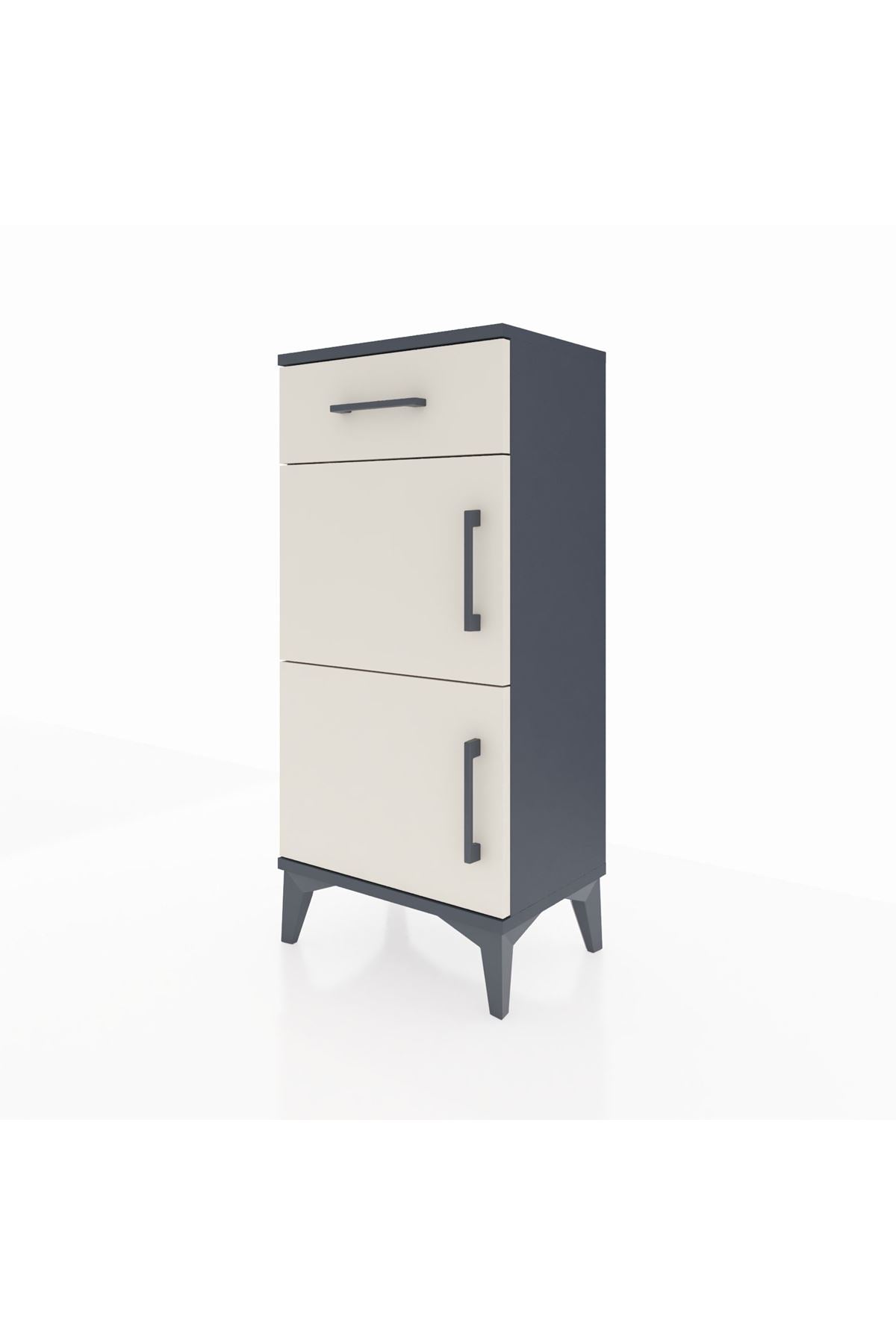 Arges Komodin Tek Raflı Tek Çekmeceli 2 Kapaklı 44x30x96 - S09M021V4A