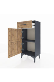 Arges Komodin Tek Raflı Tek Çekmeceli 2 Kapaklı 44x30x96 - S09M021V6A