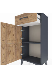 Arges Komodin Tek Raflı Tek Çekmeceli 2 Kapaklı 44x30x96 - S09M021V6A