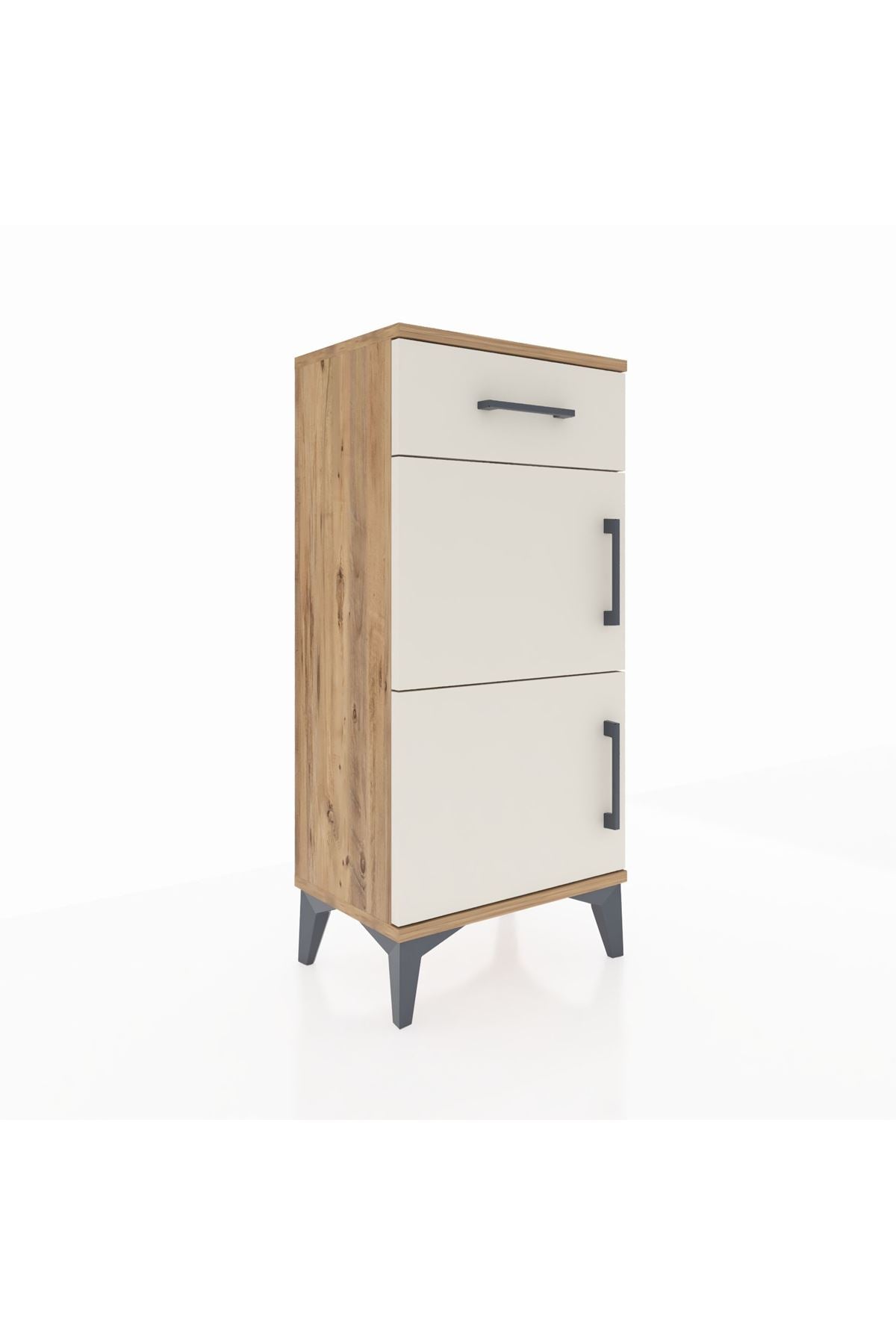 Arges Komodin Tek Raflı Tek Çekmeceli 2 Kapaklı 44x30x96 - S09M021V7A
