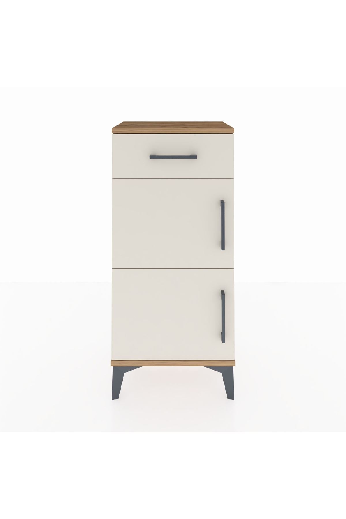 Arges Komodin Tek Raflı Tek Çekmeceli 2 Kapaklı 44x30x96 - S09M021V7A