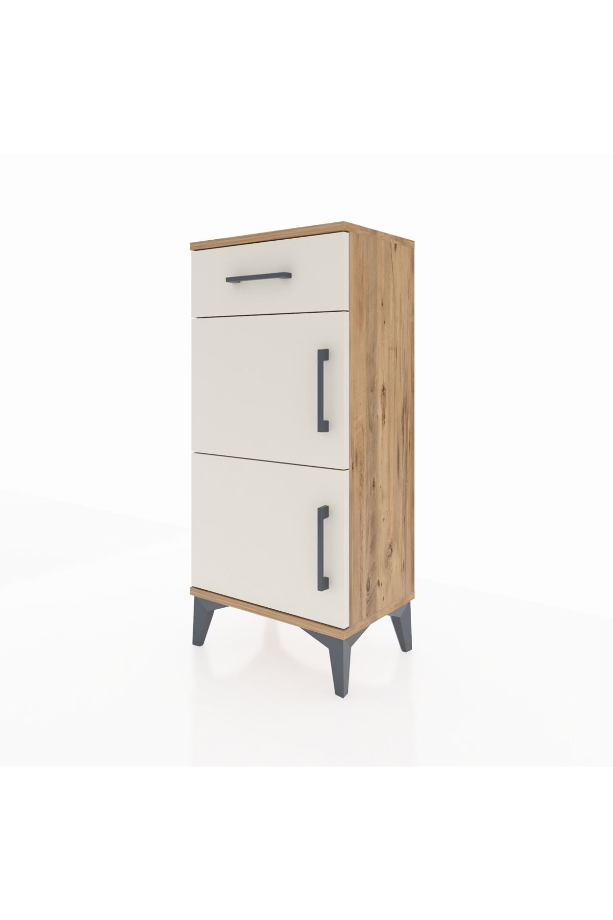 Arges Komodin Tek Raflı Tek Çekmeceli 2 Kapaklı 44x30x96 - S09M021V7A