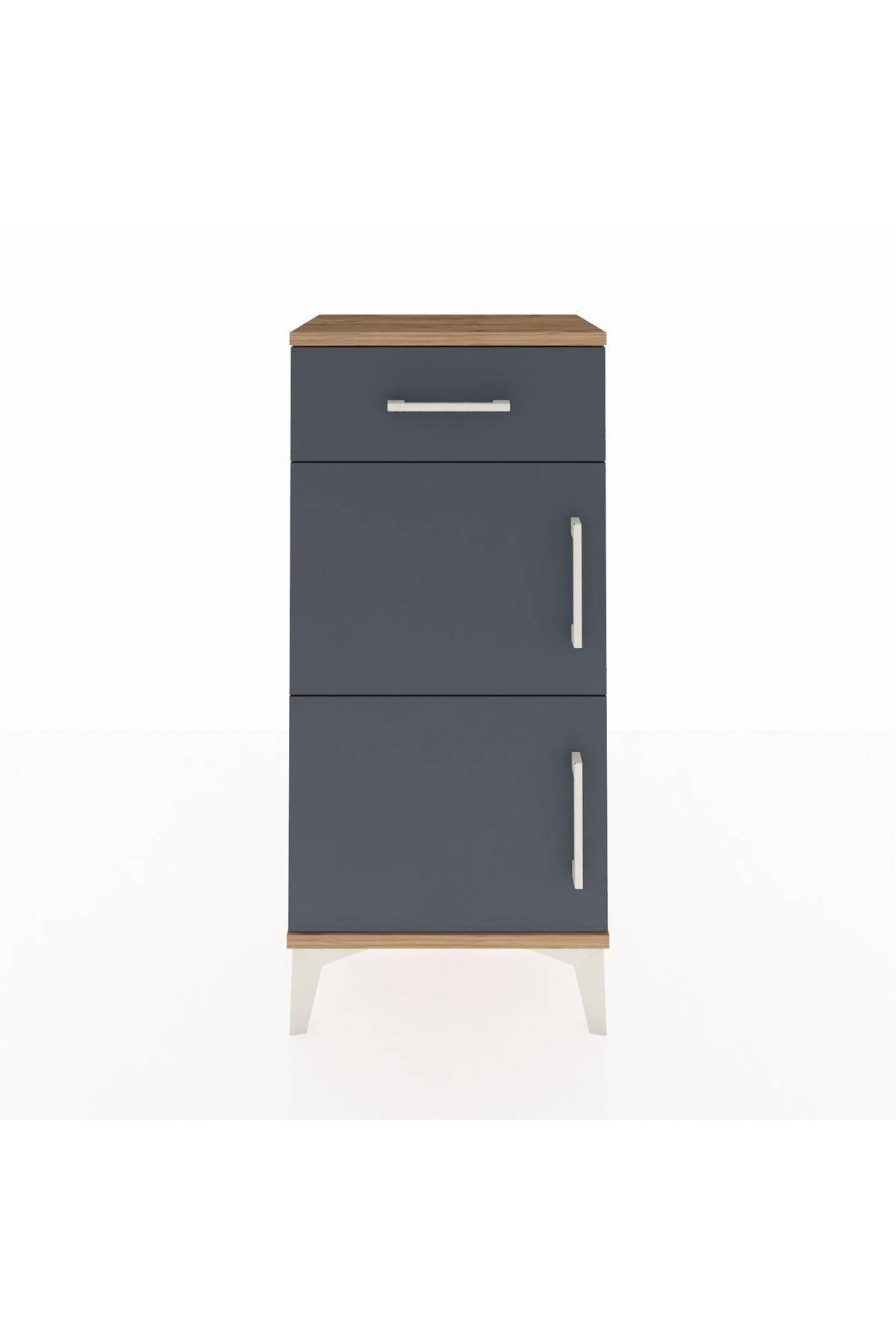 Arges Komodin Tek Raflı Tek Çekmeceli 2 Kapaklı 44x30x96 - S09M021V8A