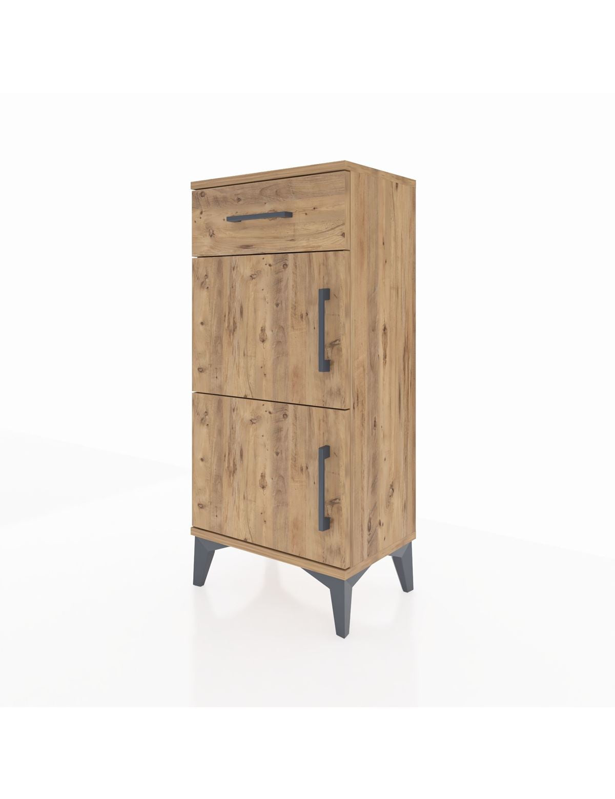 Arges Komodin Tek Raflı Tek Çekmeceli 2 Kapaklı 44x30x96 - S09M021V9A