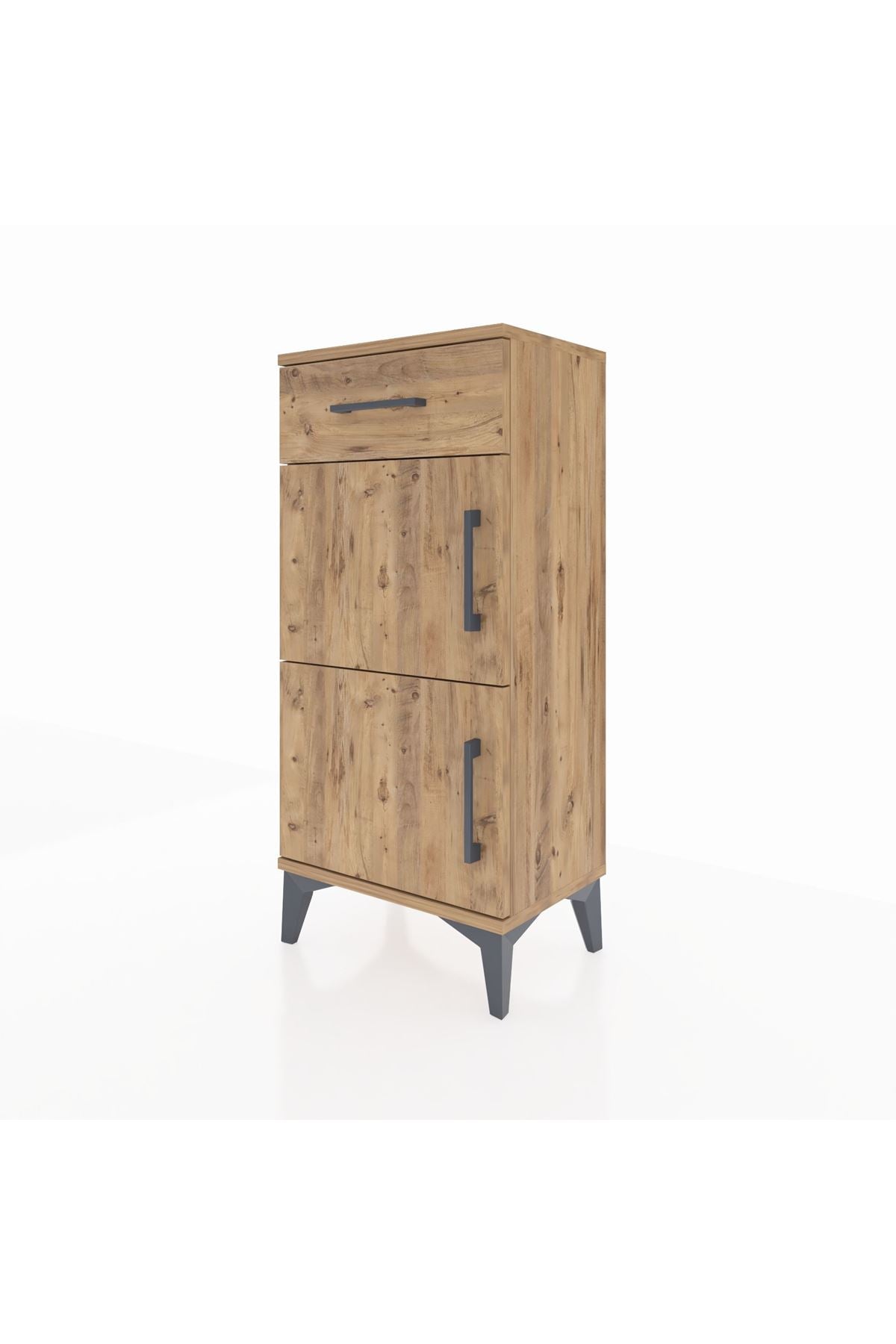 Arges Komodin Tek Raflı Tek Çekmeceli 2 Kapaklı 44x30x96 - S09M021V9A
