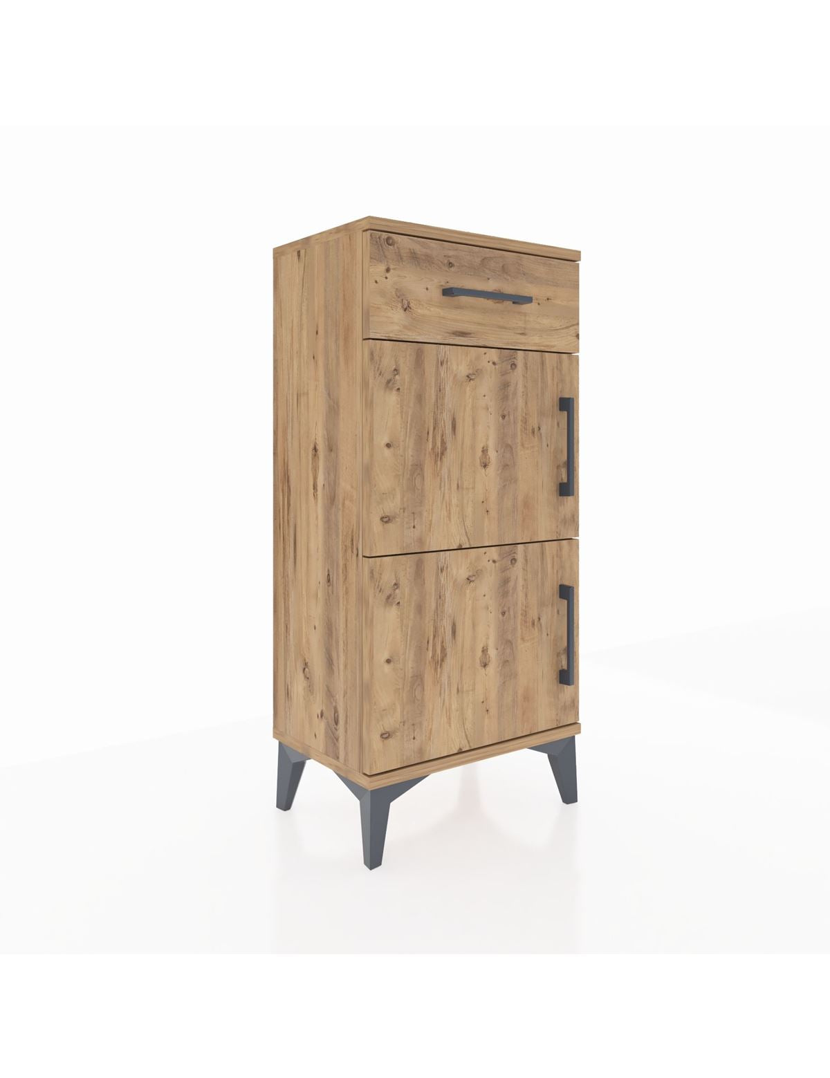 Arges Komodin Tek Raflı Tek Çekmeceli 2 Kapaklı 44x30x96 - S09M021V9A