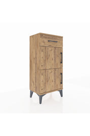 Arges Komodin Tek Raflı Tek Çekmeceli 2 Kapaklı 44x30x96 - S09M021V9A