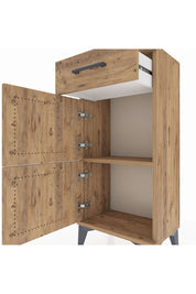 Arges Komodin Tek Raflı Tek Çekmeceli 2 Kapaklı 44x30x96 - S09M021V9A