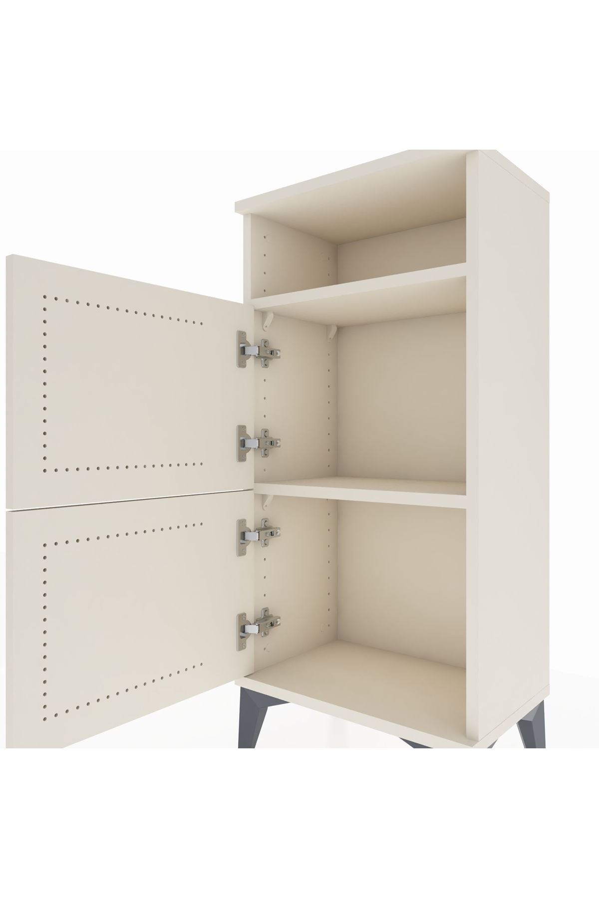 Arges Komodin Tek Raflı 2 Kapaklı 44x30x96 - S09M022V1A