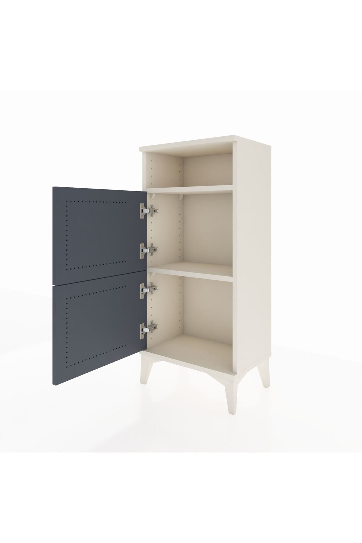 Arges Komodin Tek Raflı 2 Kapaklı 44x30x96 - S09M022V2A