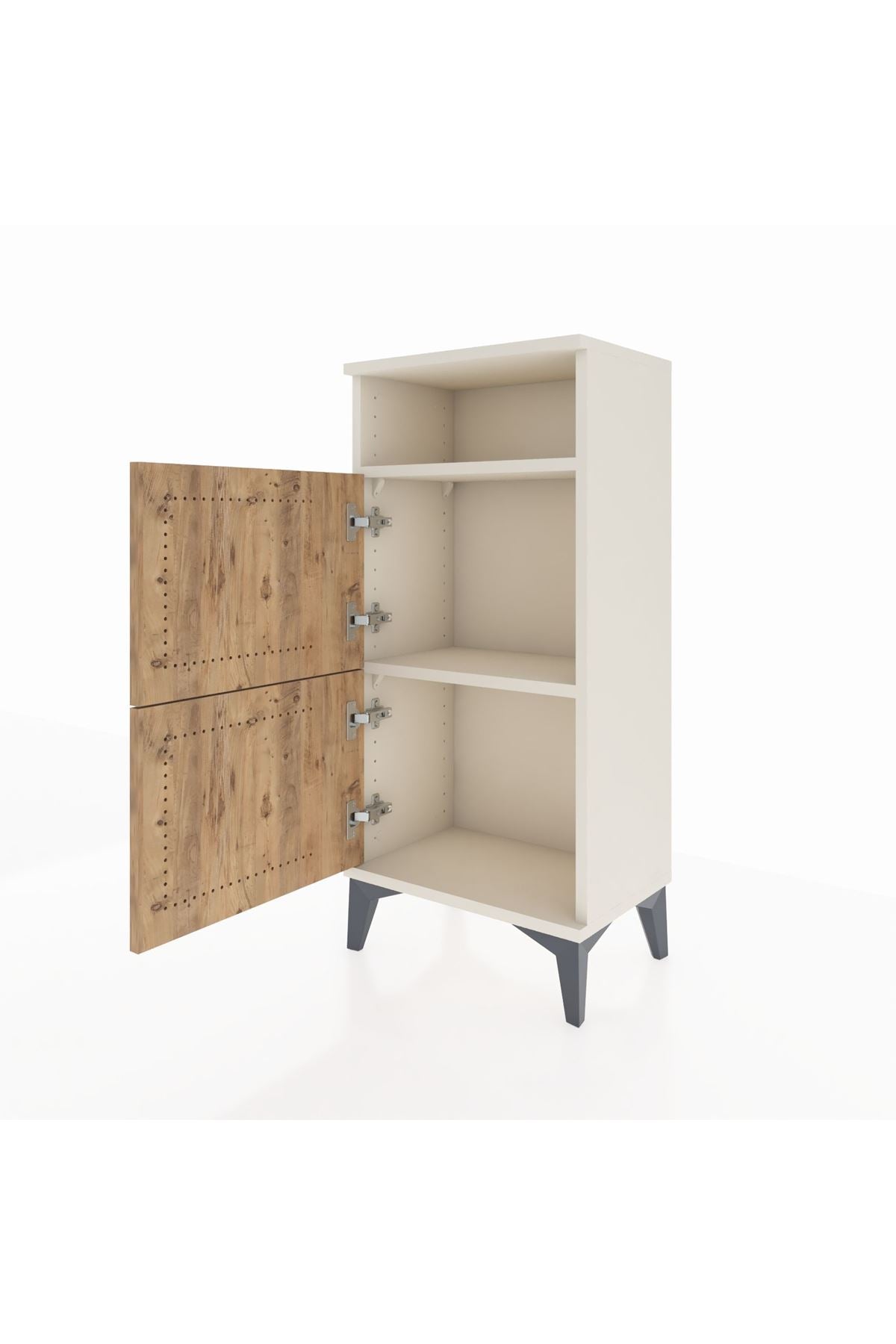 Arges Komodin Tek Raflı 2 Kapaklı 44x30x96 - S09M022V3A