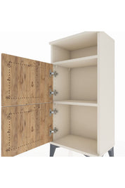 Arges Komodin Tek Raflı 2 Kapaklı 44x30x96 - S09M022V3A