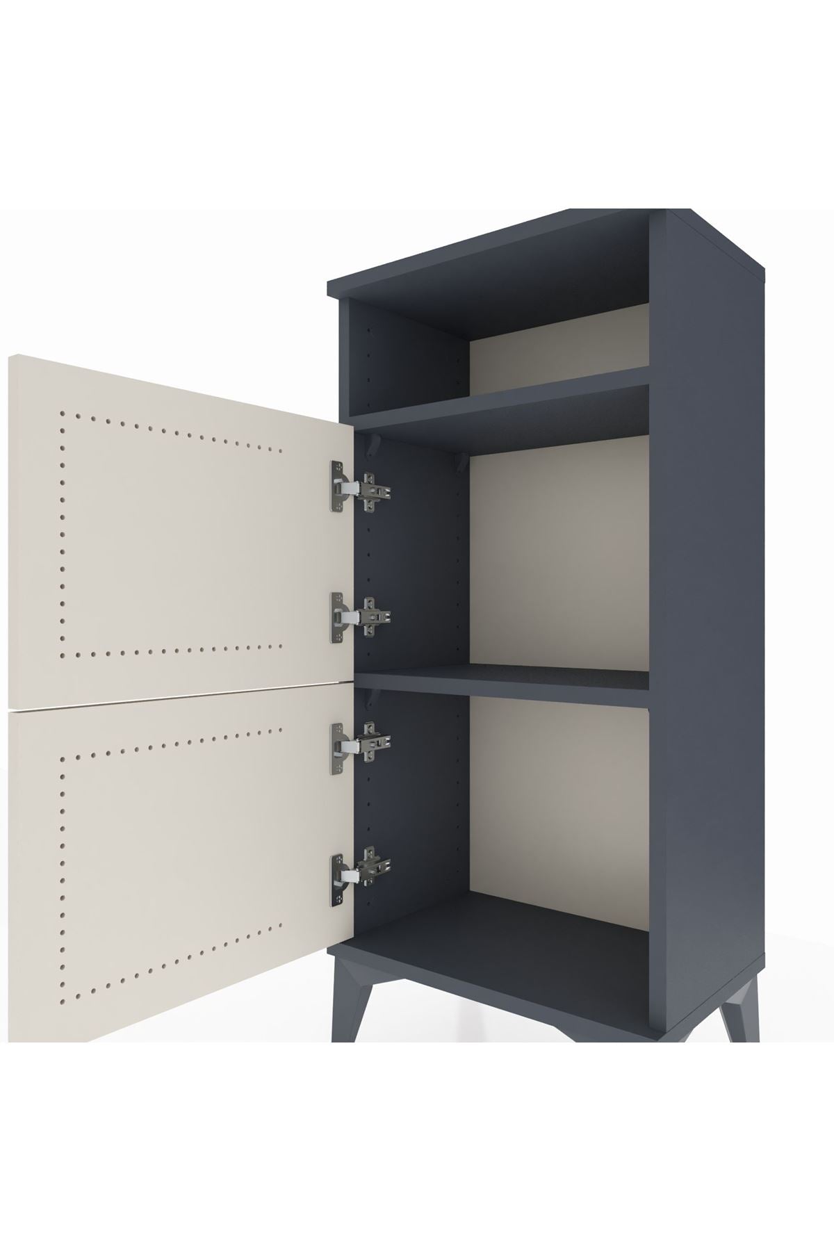Arges Komodin Tek Raflı 2 Kapaklı 44x30x96 - S09M022V4A