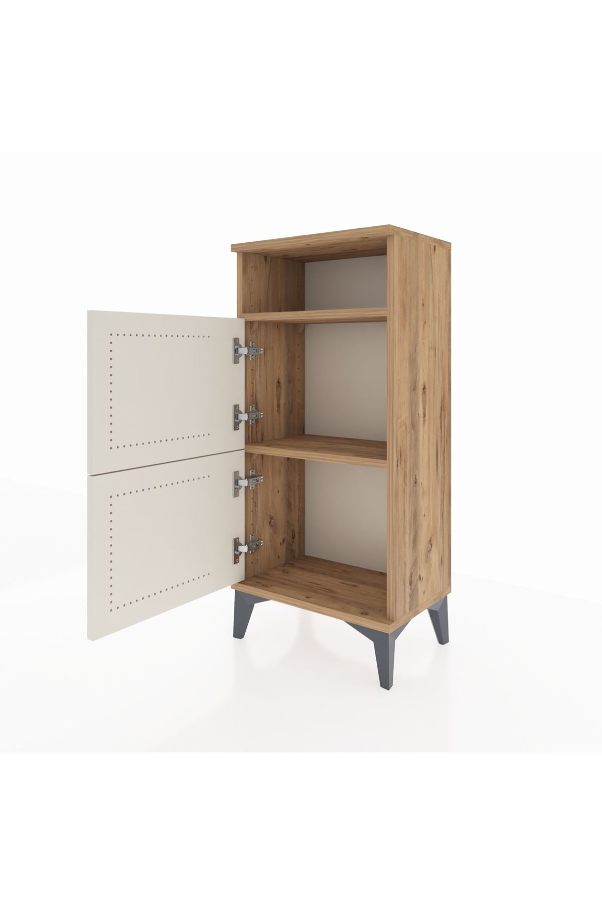 Arges Komodin Tek Raflı 2 Kapaklı 44x30x96 - S09M022V7A