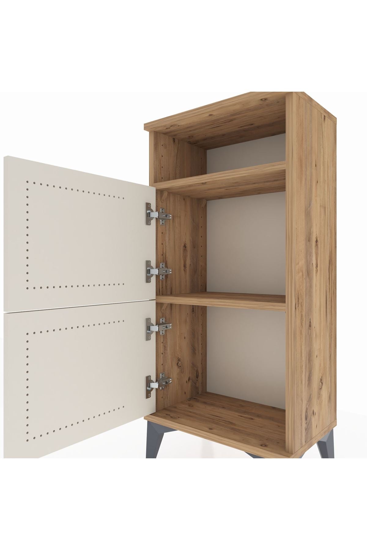 Arges Komodin Tek Raflı 2 Kapaklı 44x30x96 - S09M022V7A