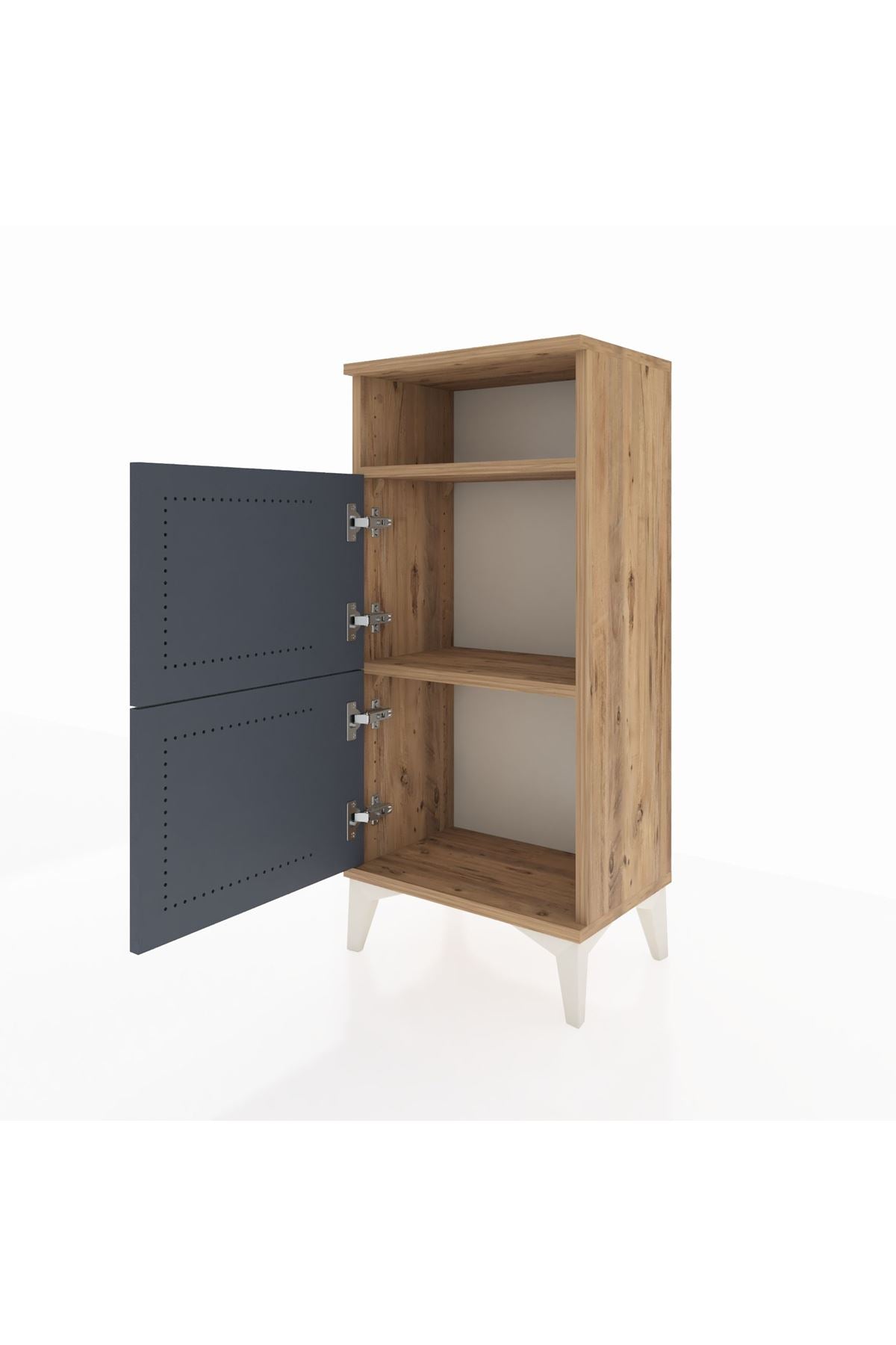 Arges Komodin Tek Raflı 2 Kapaklı 44x30x96 - S09M022V8A