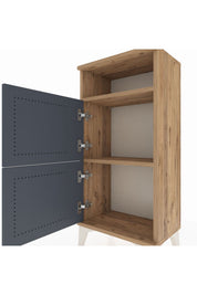 Arges Komodin Tek Raflı 2 Kapaklı 44x30x96 - S09M022V8A