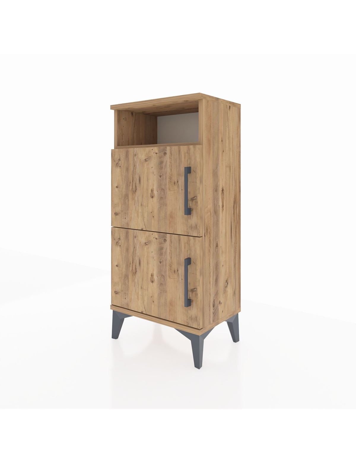 Arges Komodin Tek Raflı 2 Kapaklı 44x30x96 - S09M022V9A