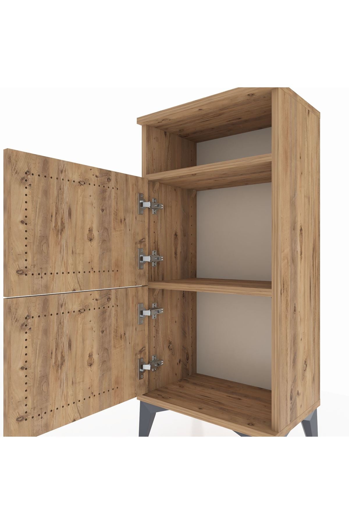 Arges Komodin Tek Raflı 2 Kapaklı 44x30x96 - S09M022V9A